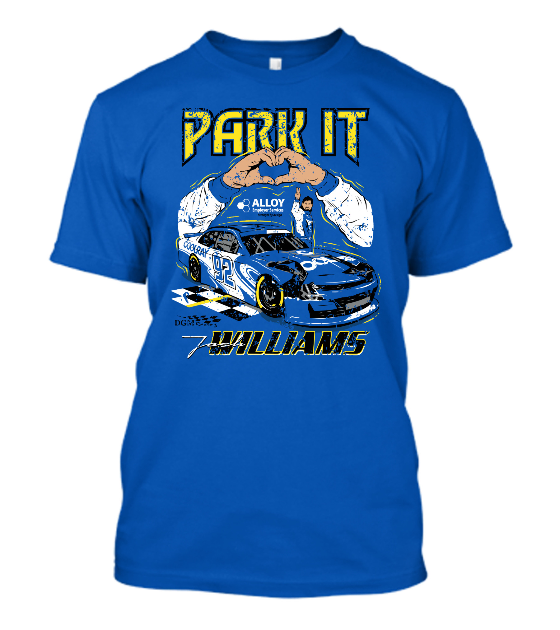 Park It Josh Williams Alloy Employer Services Race Car 92 Williams T-Shirt