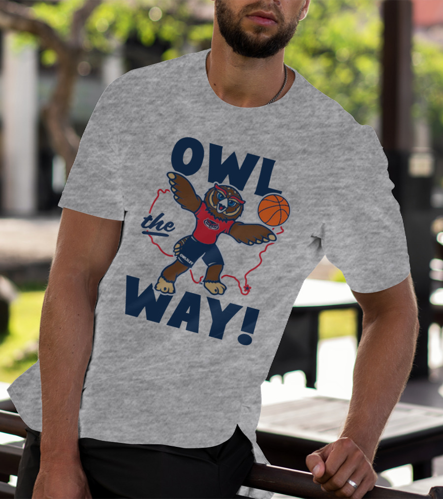 Owlsey Basketball Owl The Way Florida Atlantic T-Shirt
