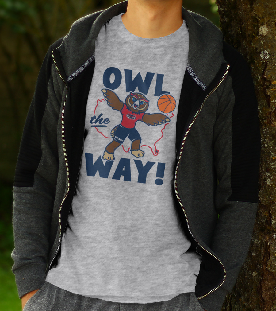 Owlsey Basketball Owl The Way Florida Atlantic T-Shirt