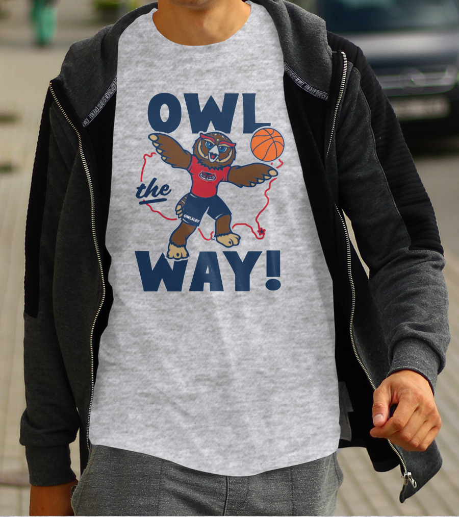 Owlsey Basketball Owl The Way Florida Atlantic T-Shirt