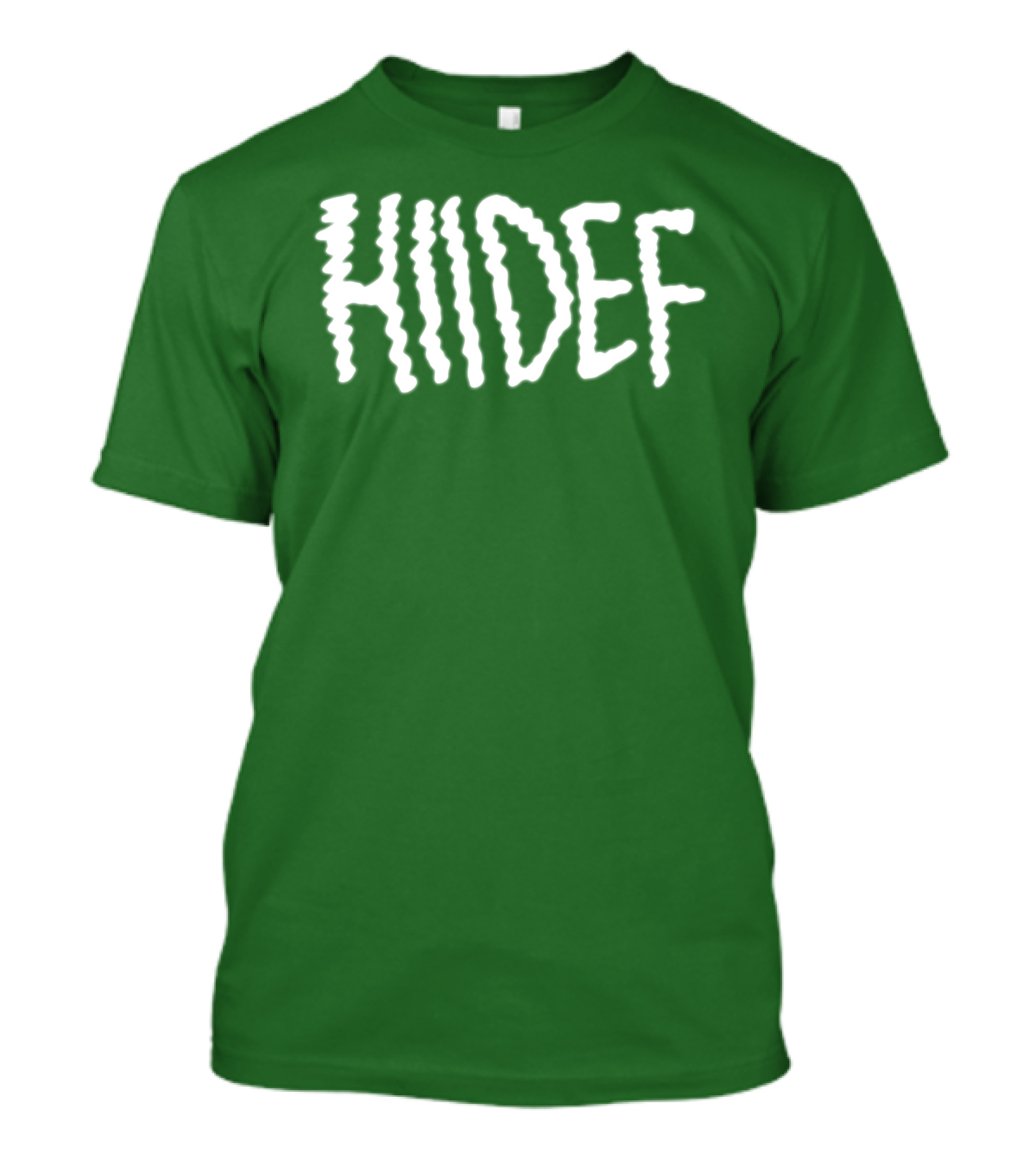Hdi Hiidef White Text On Green Background T-Shirt