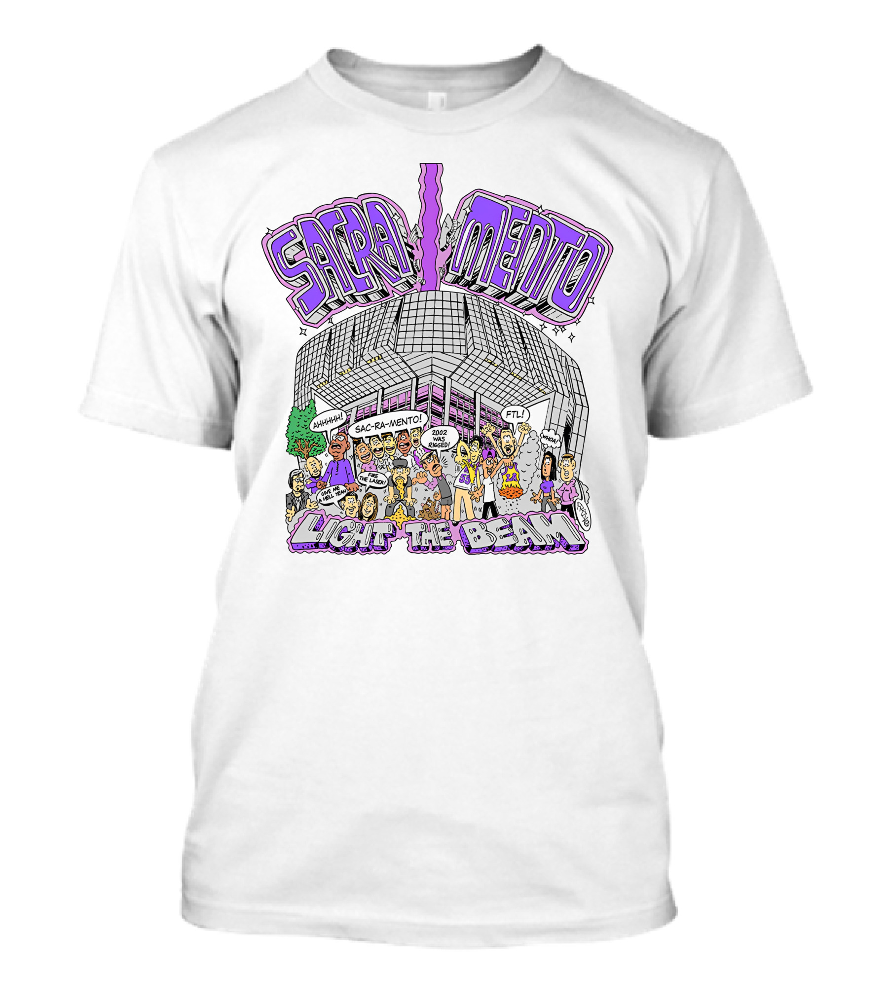 SACRA MENTO Light The Beam Midtownsac Crowd Excitement Energetic Atmosphere T-Shirt