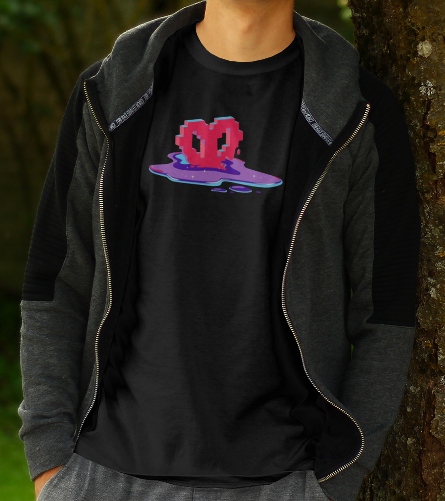Ph1lza Void Heart Melting Pixel T-Shirt