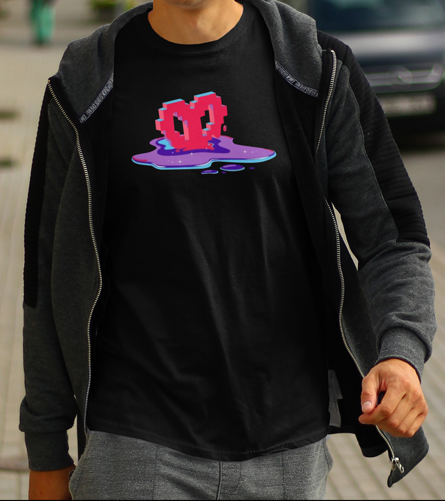 Ph1lza Void Heart Melting Pixel T-Shirt