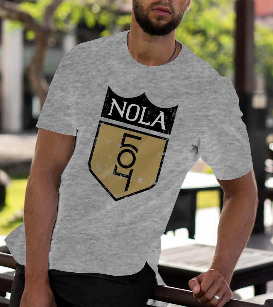 NOLA 504 Shield Badge Emblem T-Shirt