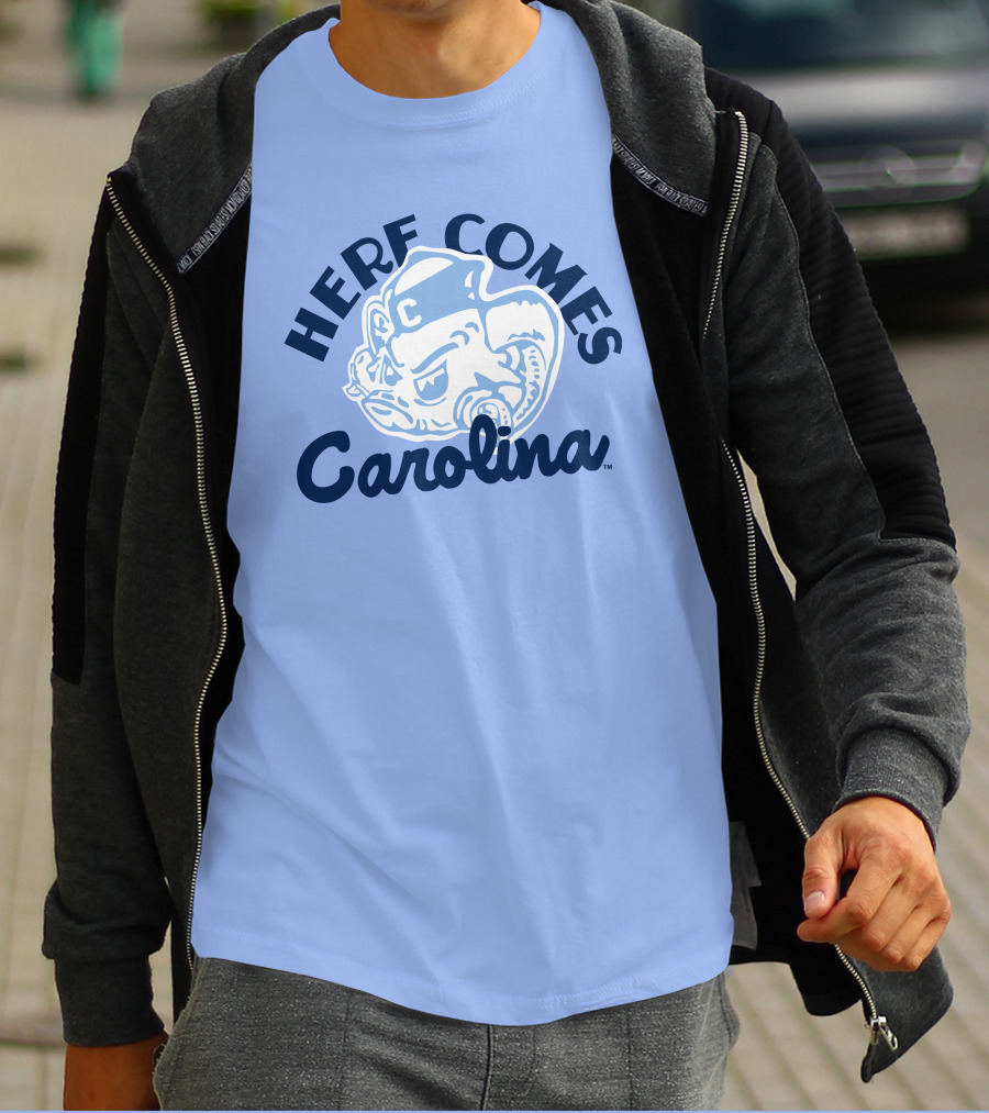 Here Comes Carolina Barstool Bench Mob T-Shirt