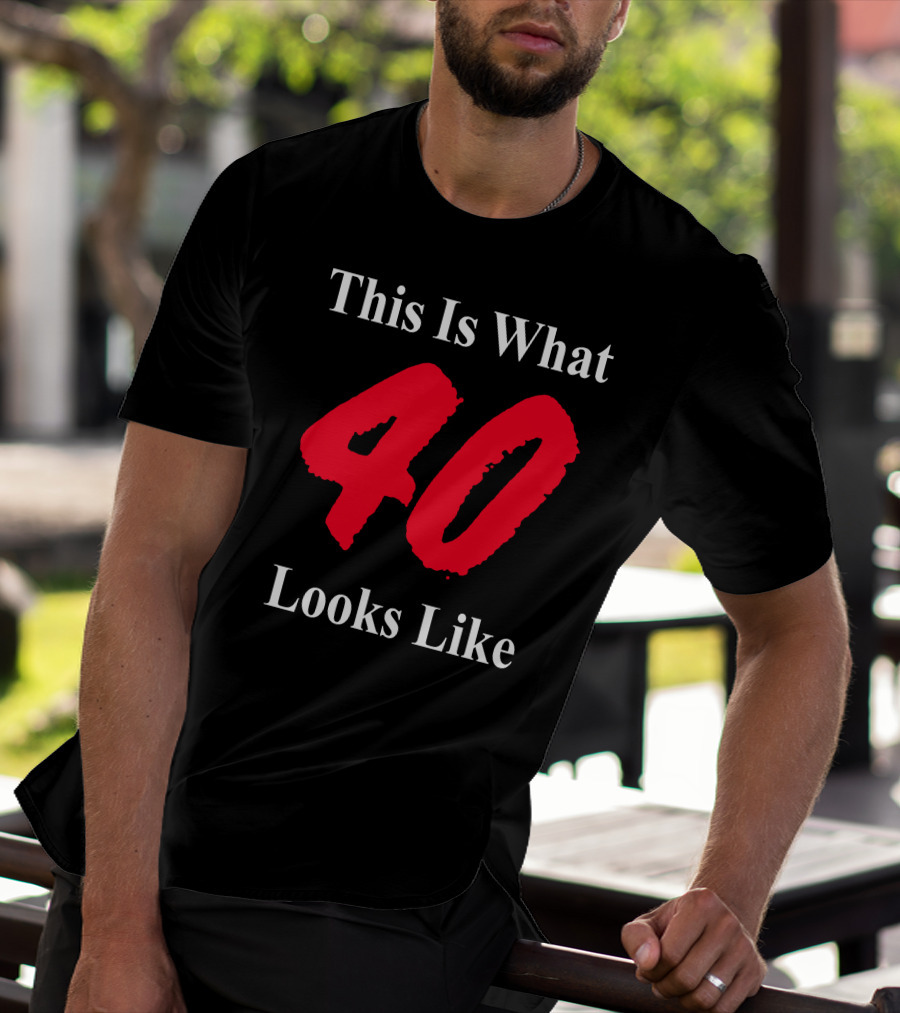 Samm Levine This Is What 40 Looks Like Bold Red Forty T-Shirt