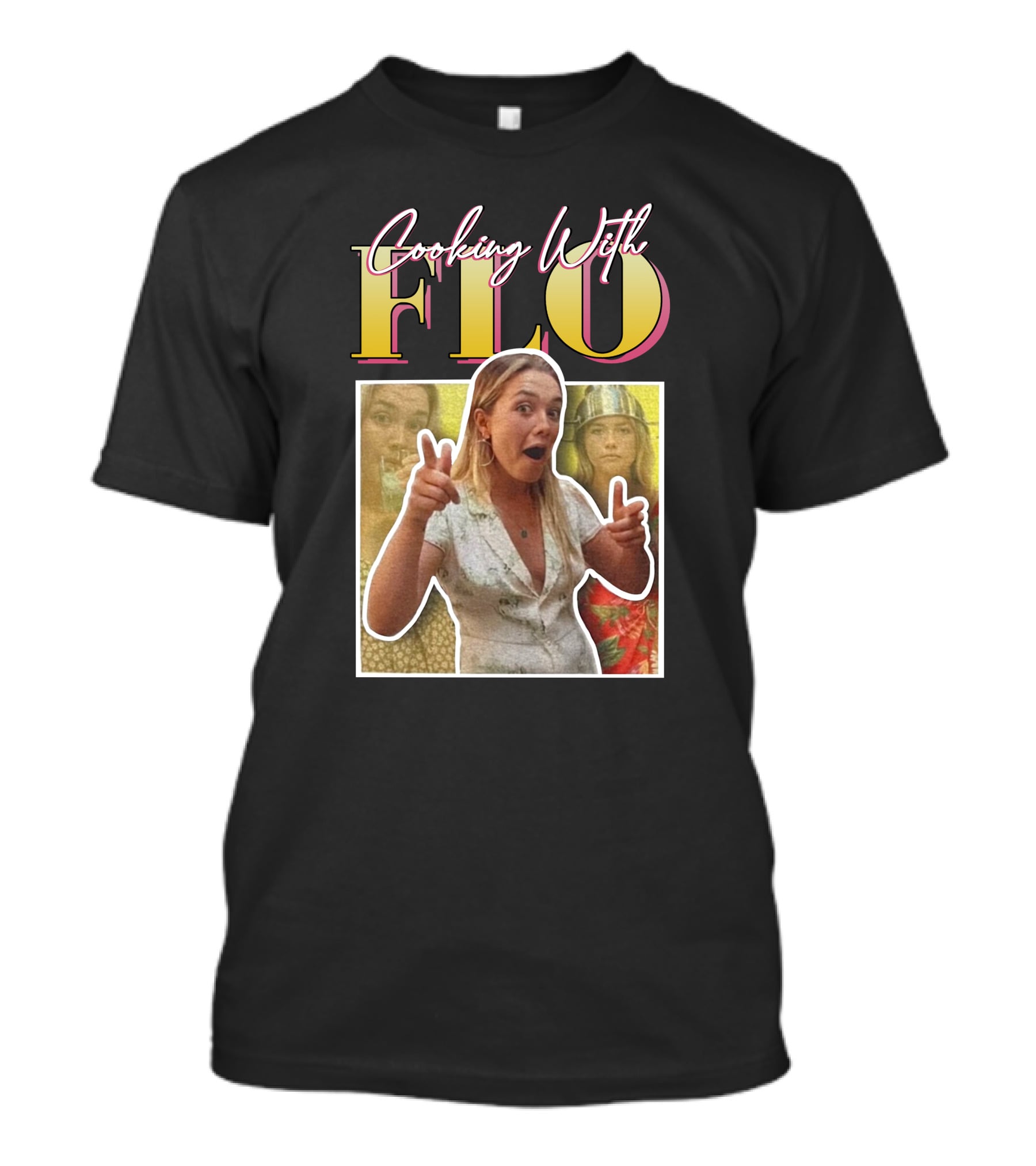 Florence Pugh Brasil Cooking With Flo Playful Photoshoot Collage T-Shirt