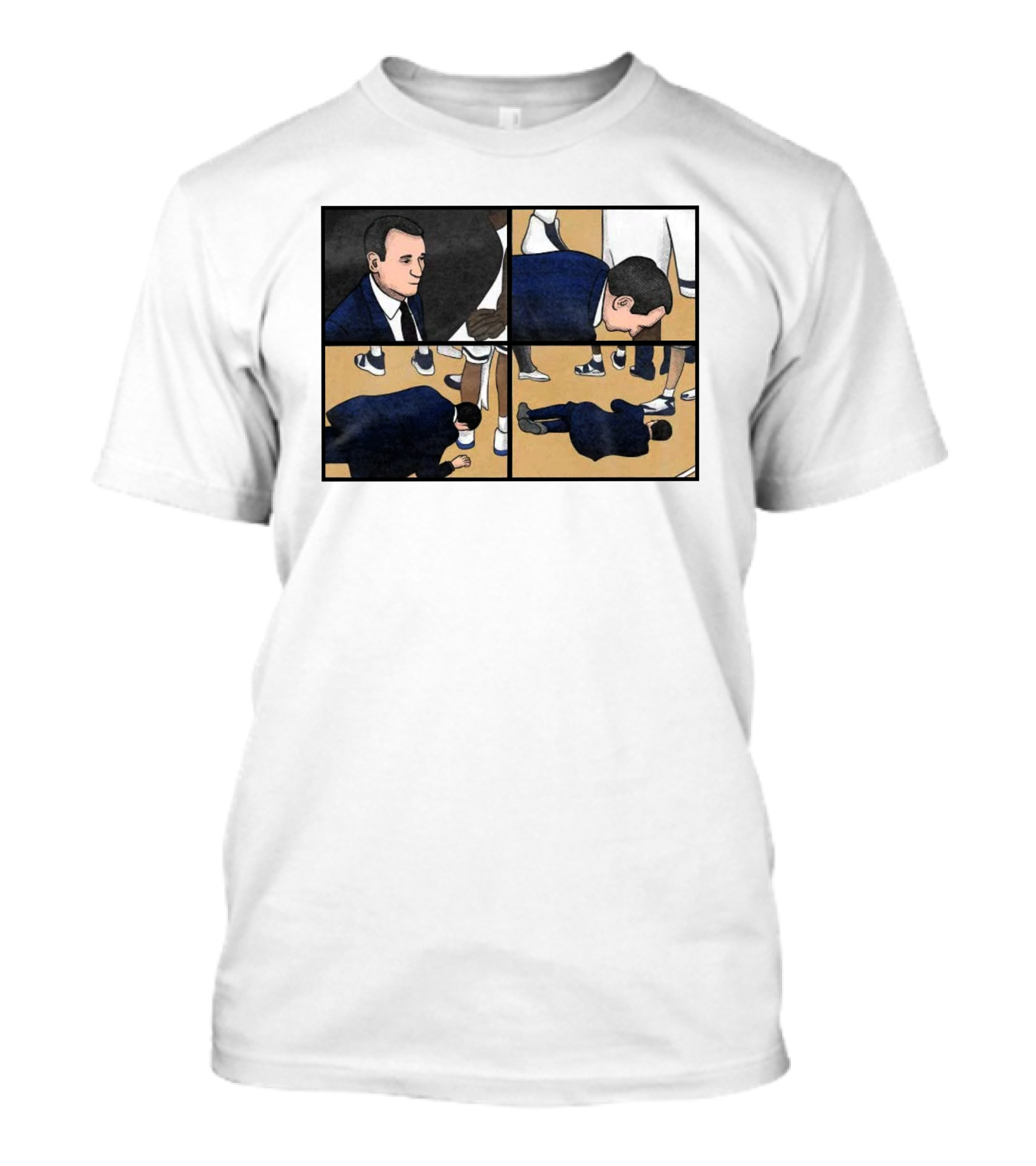 Dave Portnoy On-Court Collapse Comic Panel T-Shirt