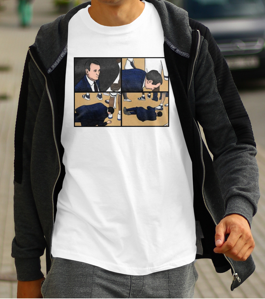 Dave Portnoy On-Court Collapse Comic Panel T-Shirt