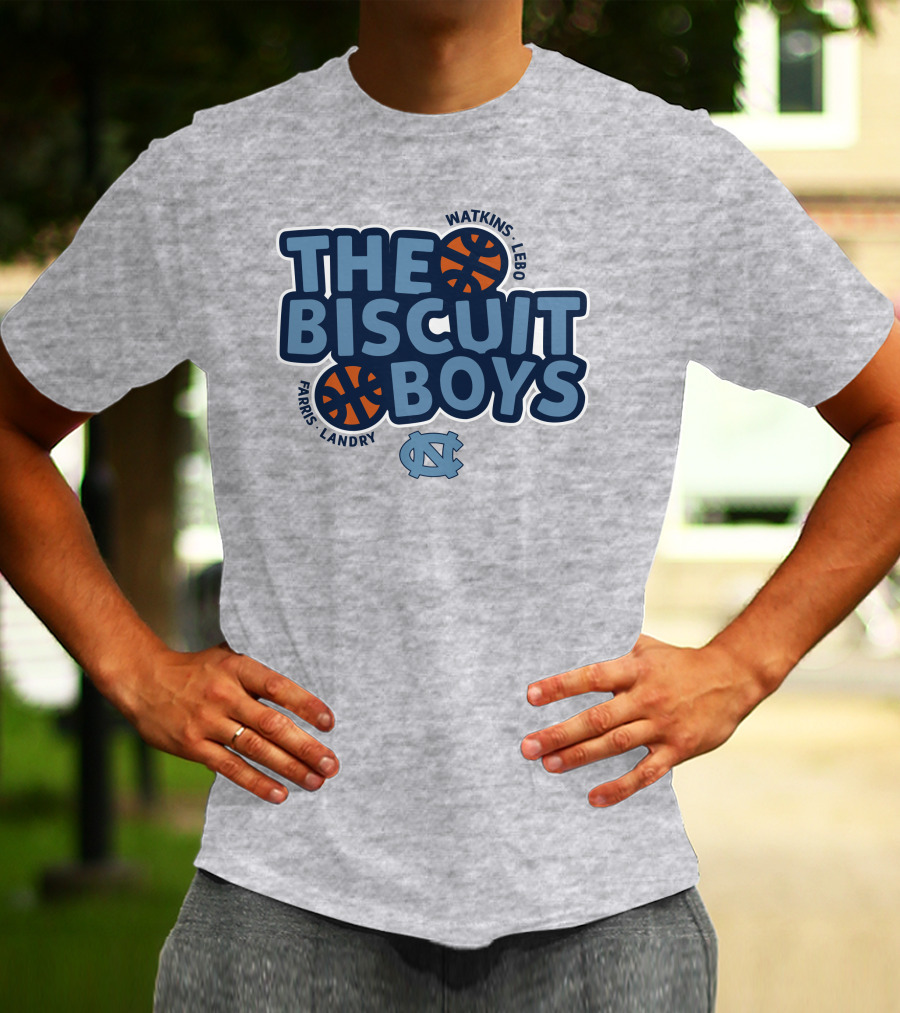 The Biscuit Boys Watkins Lebo Farris Landry UNC Basketball T-Shirt