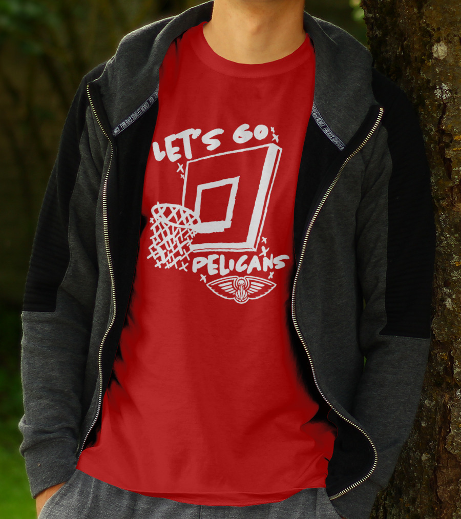 Let's Go Pelicans Basketball Hoop T-Shirt