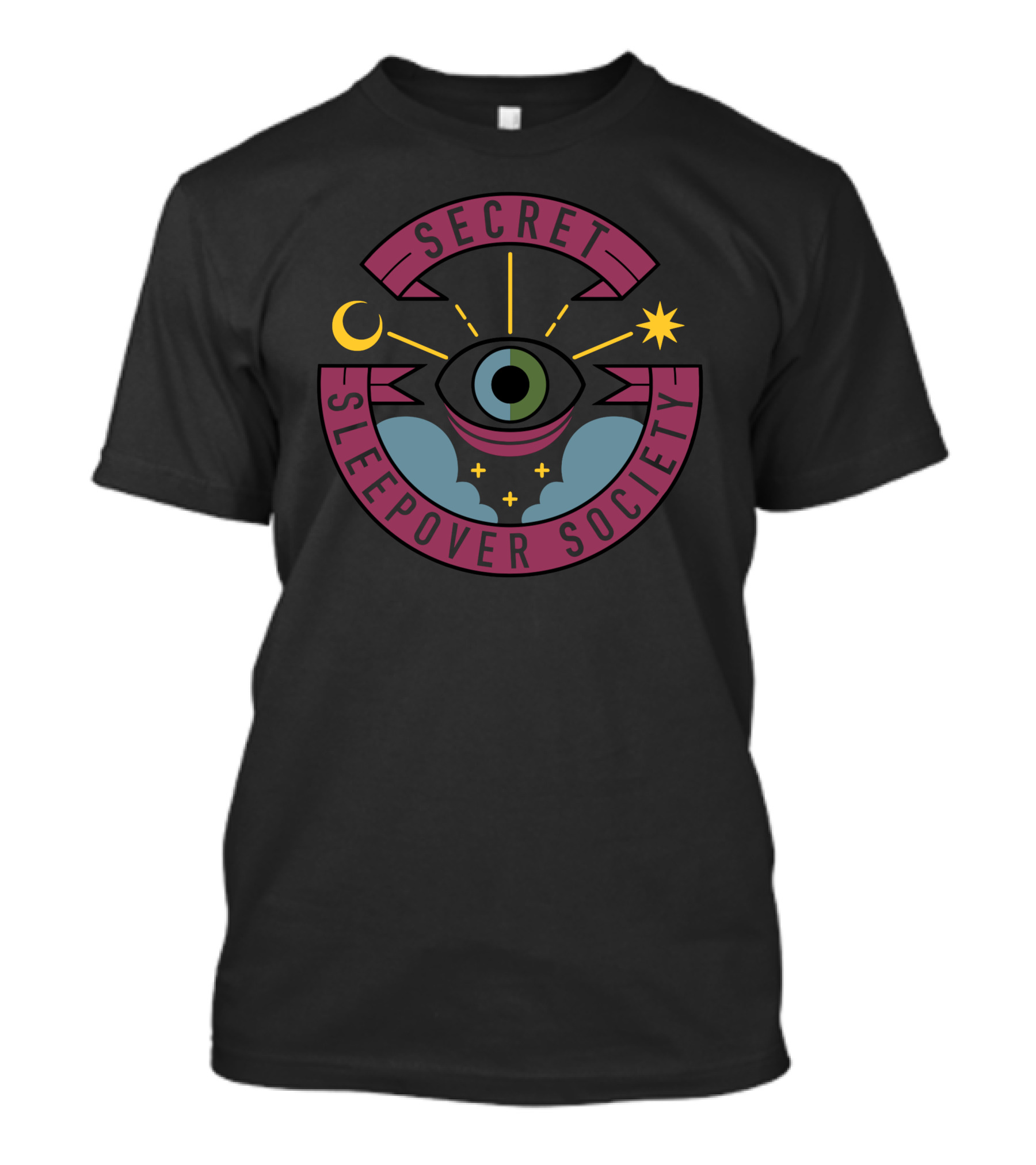 Secret Sleepover Society Jack Boucher Eye Moon Star Clouds T-Shirt