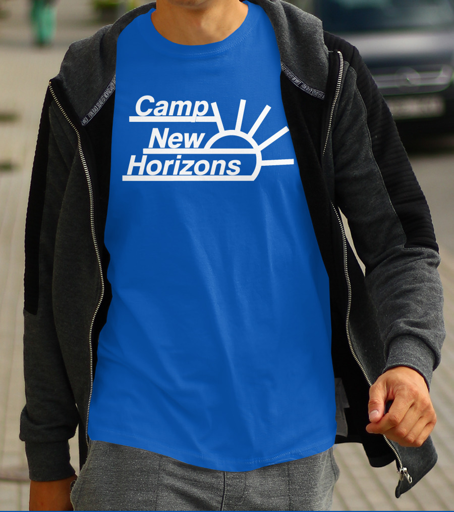 Camp New Horizons Camper Sunrise T-Shirt