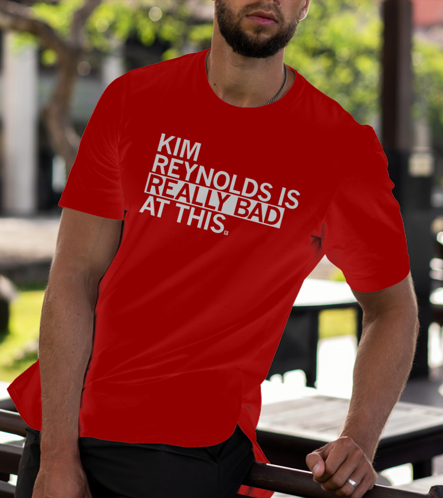 Kim Reynolds Is Really Bad At This T-Shirt