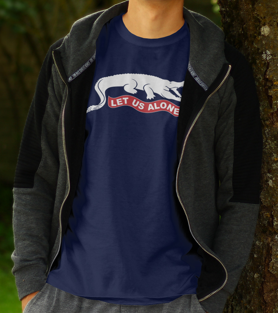 Gov Ron Desantis Gator Let Us Alone Alligator Emblem T-Shirt