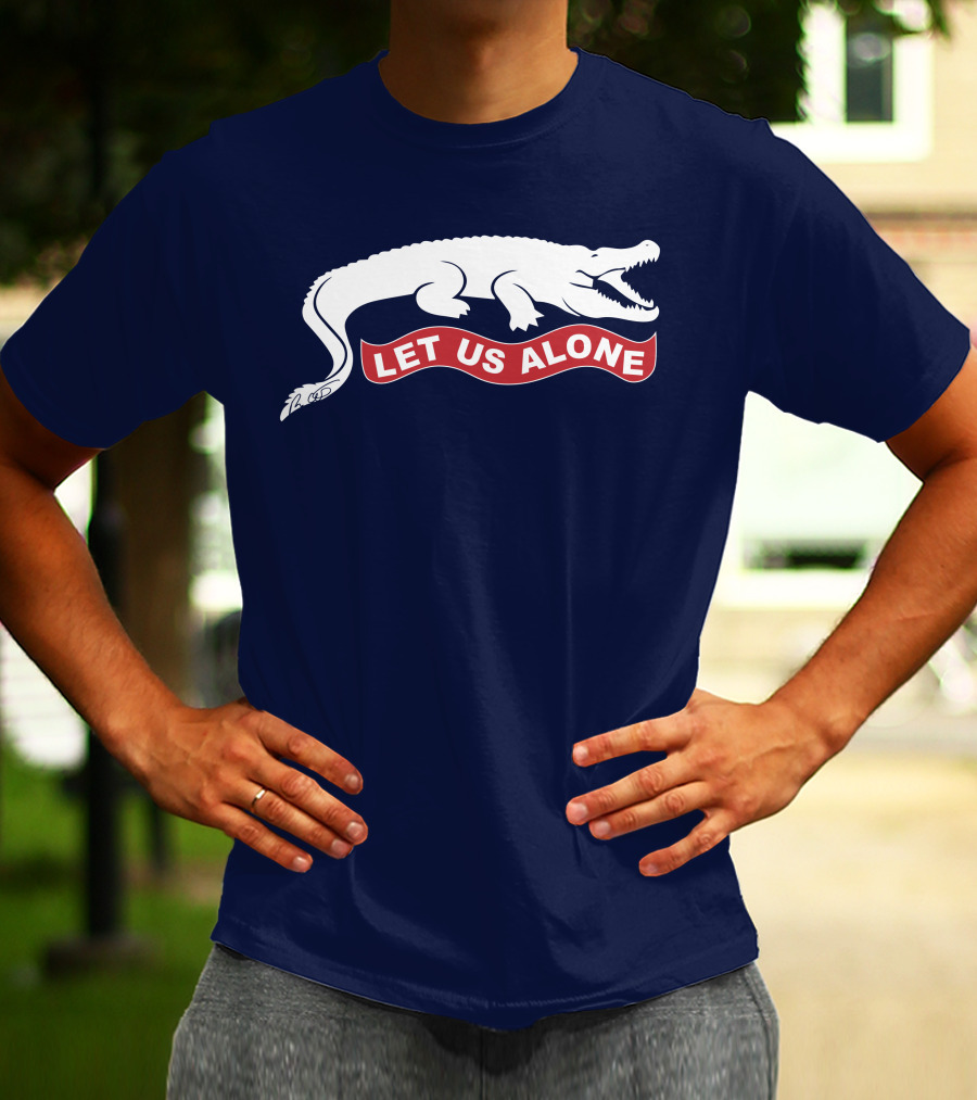 Gov Ron Desantis Gator Let Us Alone Alligator Emblem T-Shirt