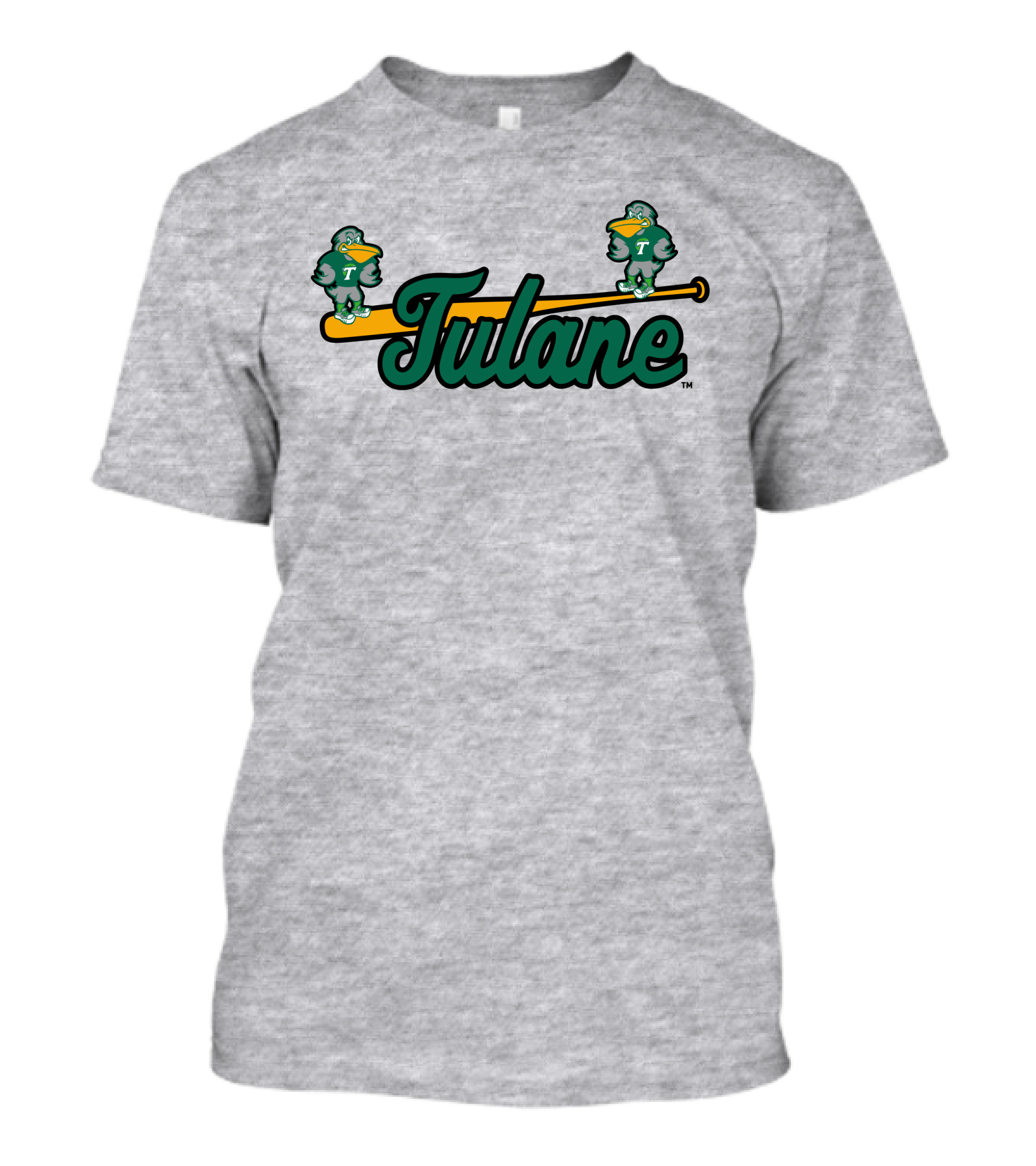 Tulane Green Wave Baseball Bat Birds T-Shirt