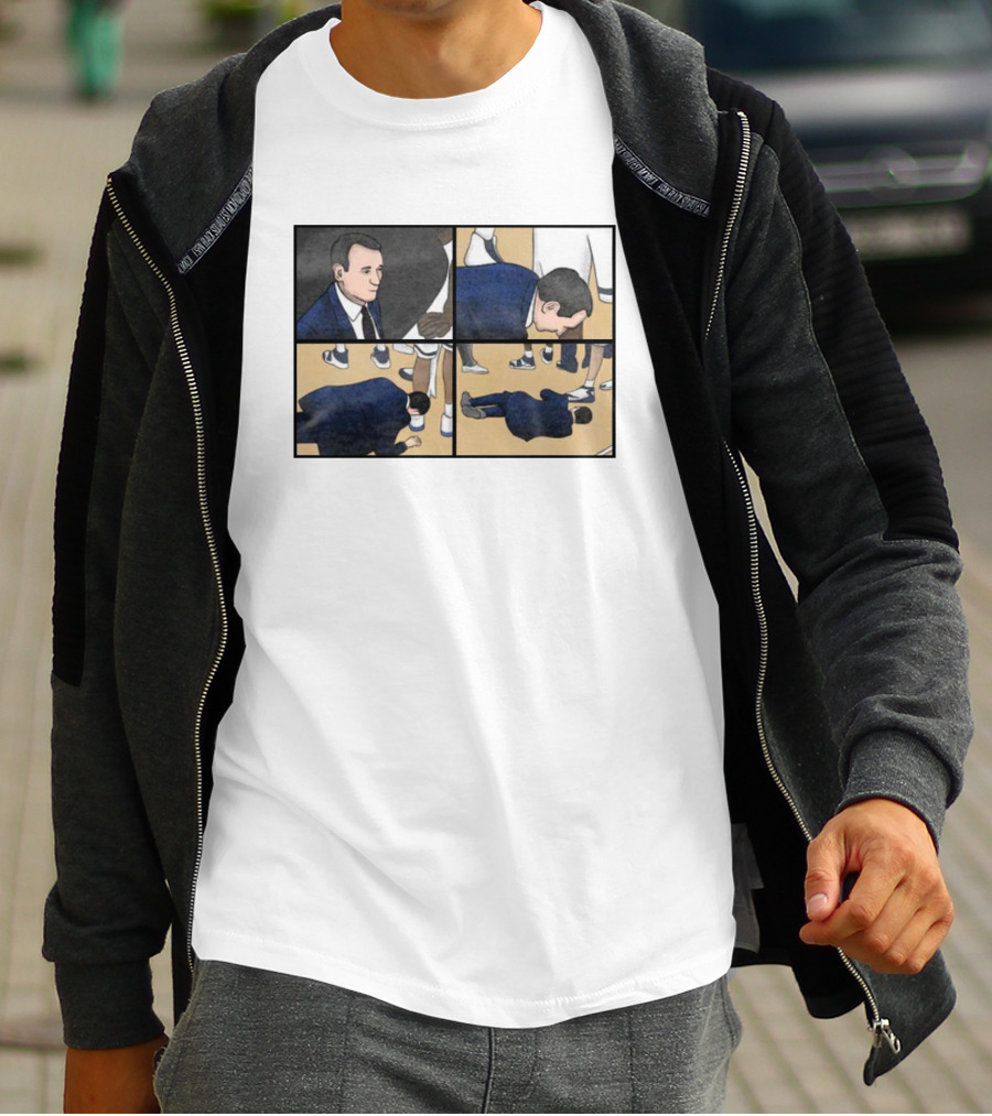 Coach Collapse Comic Panel Humor Scene T-Shirt