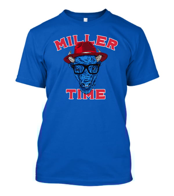 Miller Time Buffalo Red Hat Glasses Blue Buffalo T-Shirt