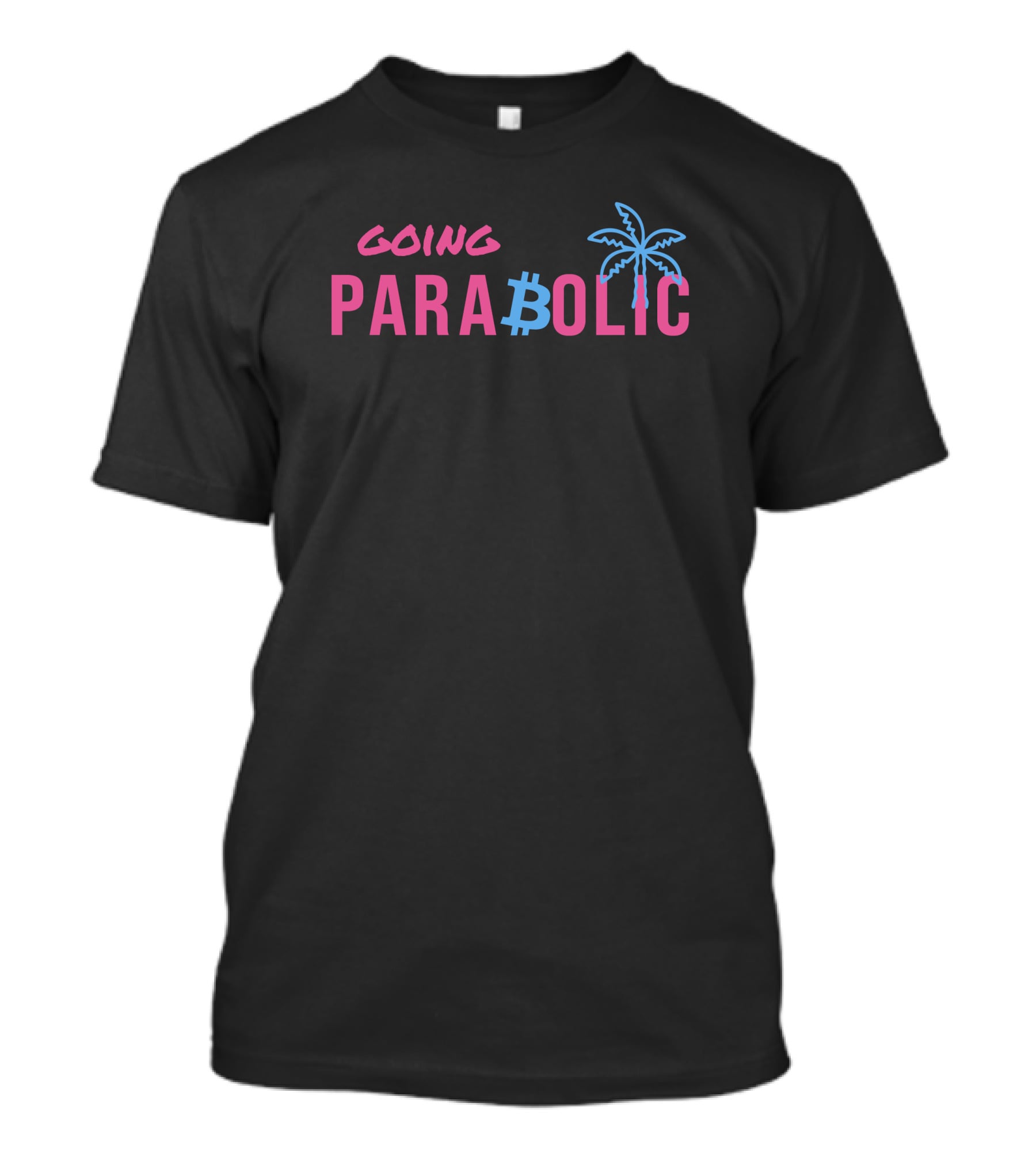 Going Parabolic Bitcoin Palm Tree Lunar Colony T-Shirt
