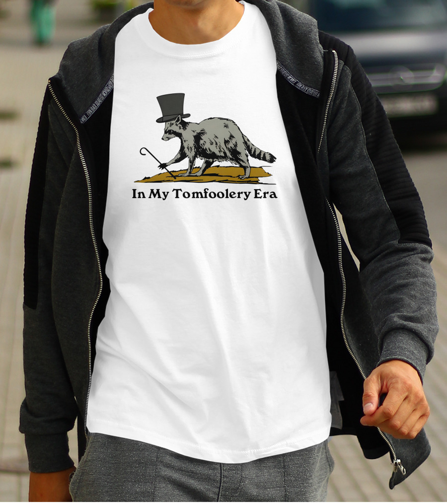 Shithead Steve Store Raccoon Top Hat Cane In My Tomfoolery Era T-Shirt