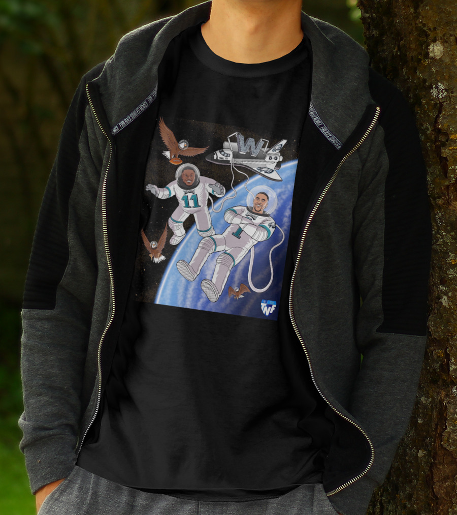 Aj Brown Flying High Baby Eagles TNF 8-0 Space Victory T-Shirt