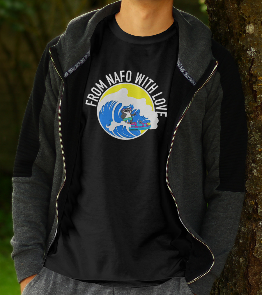 From Nafo With Love Surfing Wave T-Shirt