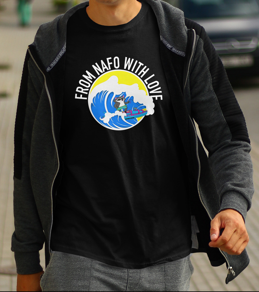 From Nafo With Love Surfing Wave T-Shirt