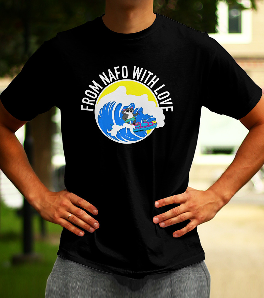 From Nafo With Love Surfing Wave T-Shirt