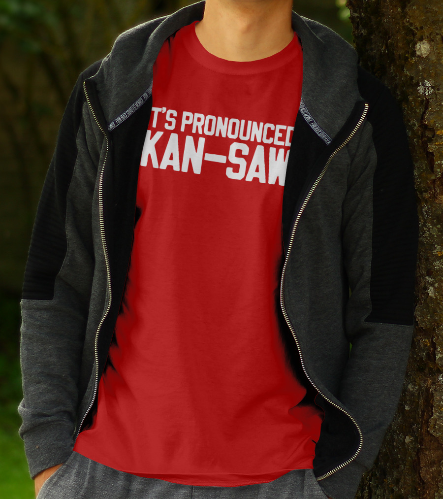 Hogs It's Pronounced Kan Saw Arkansas Razorbacks T-Shirt