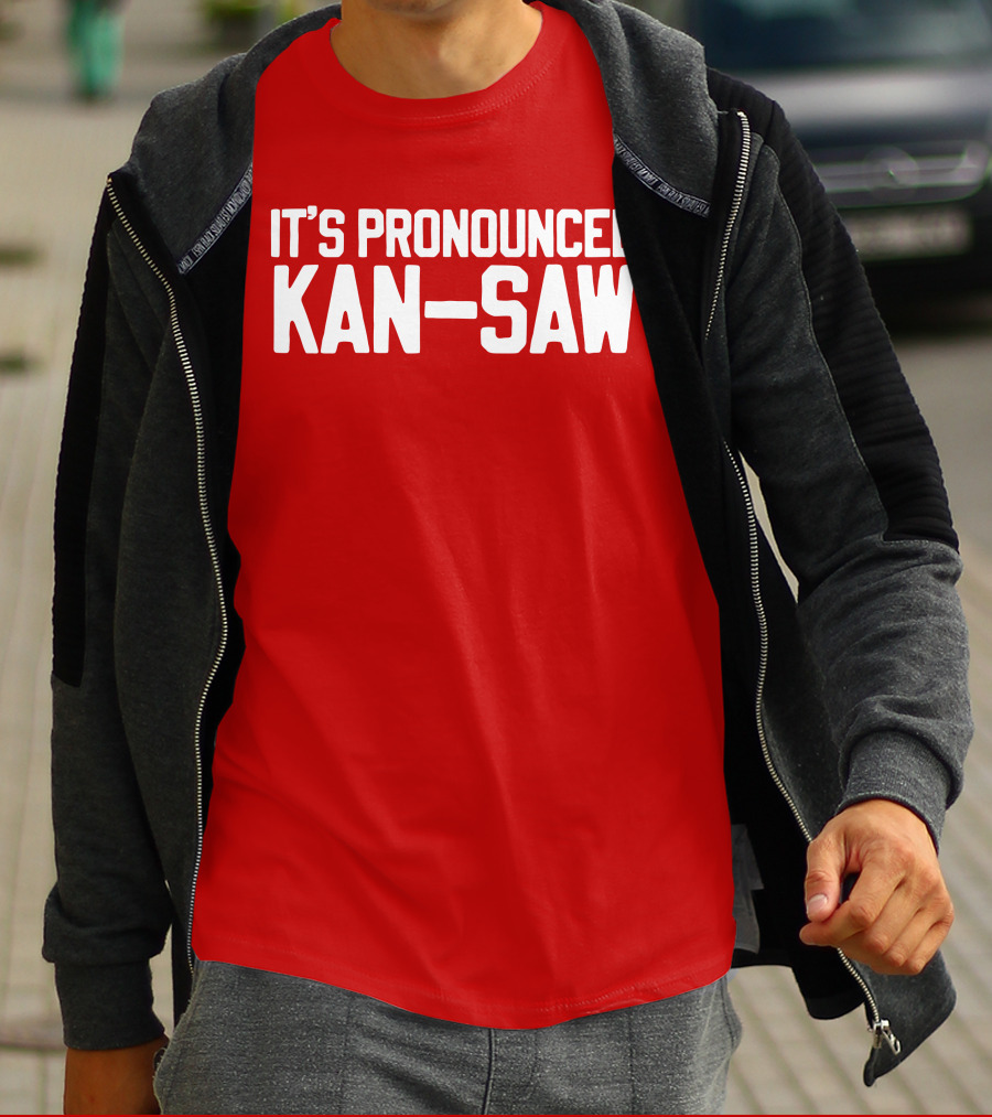 Hogs It's Pronounced Kan Saw Arkansas Razorbacks T-Shirt