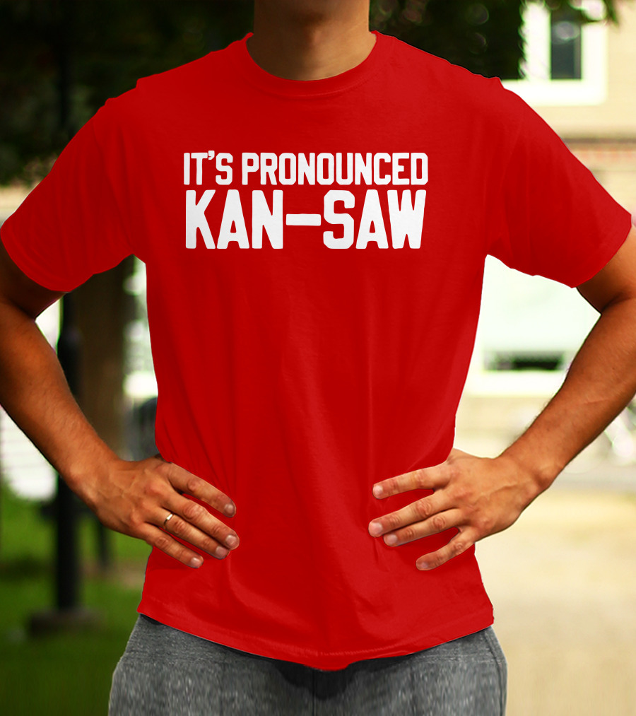 Hogs It's Pronounced Kan Saw Arkansas Razorbacks T-Shirt