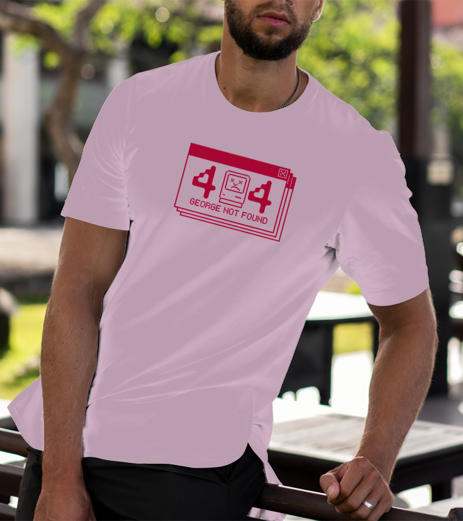 Georgenotfound 404 Error Crying Computer Pink T-Shirt