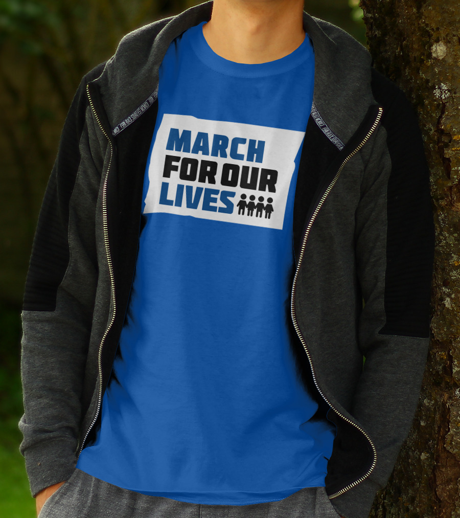 MARCH FOR OUR LIVES Protest Social Movement Iconic Text And Figures T-Shirt