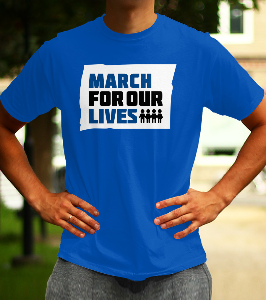 MARCH FOR OUR LIVES Protest Social Movement Iconic Text And Figures T-Shirt