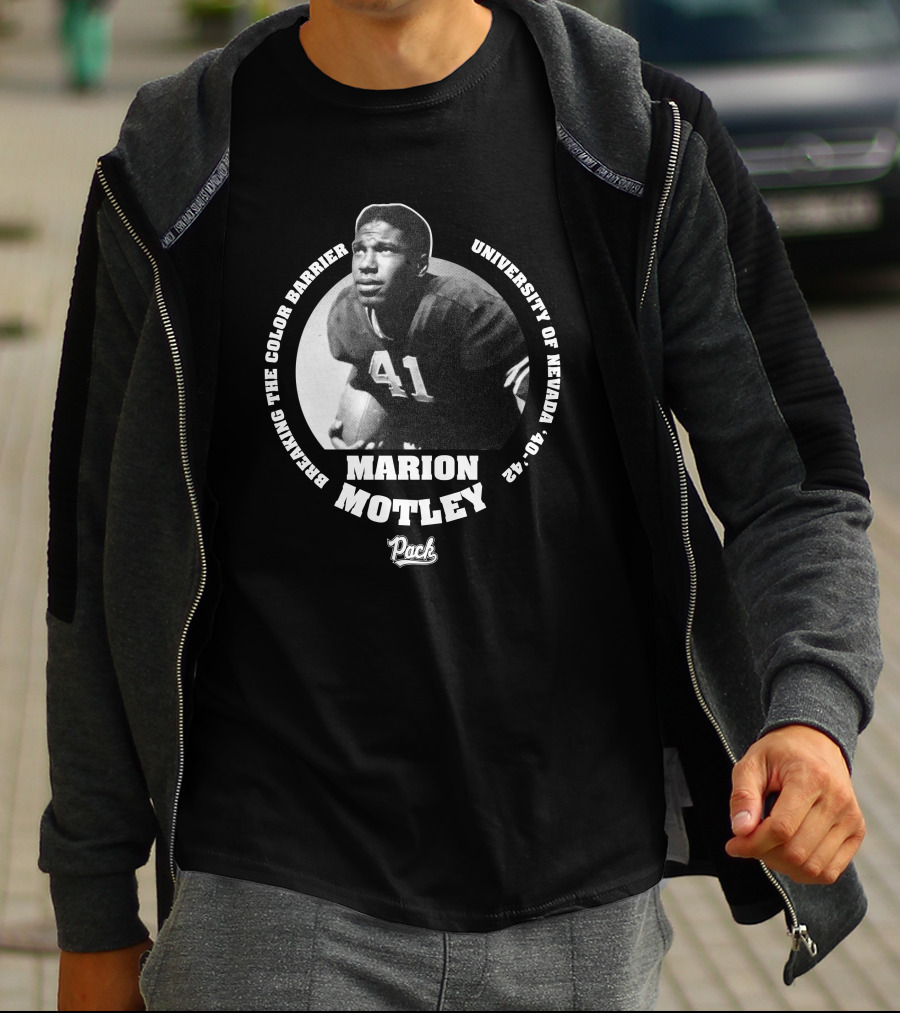 Breaking The Color Barrier Marion Motley University Of Nevada Football Pack T-Shirt