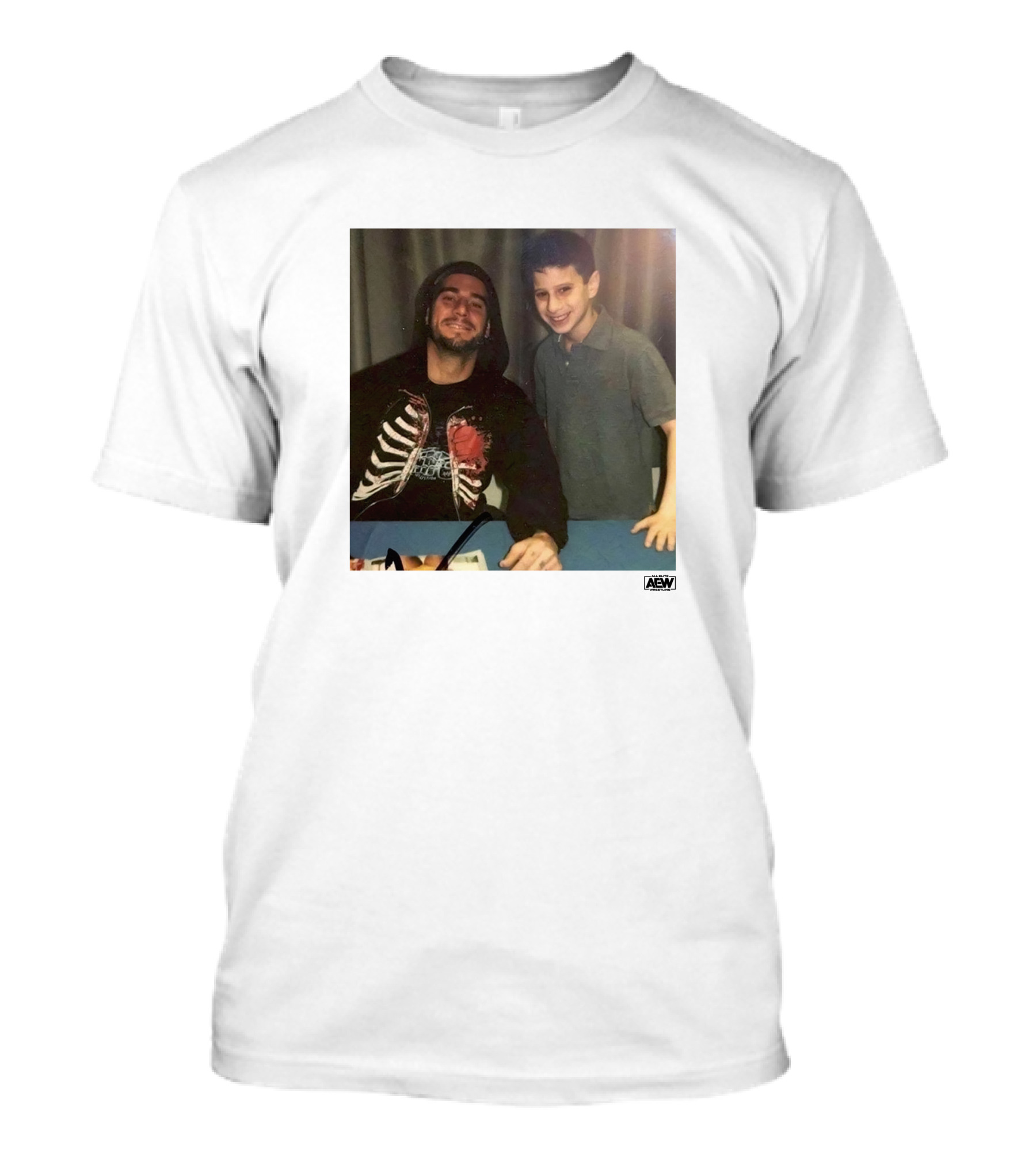 AEW Wrestling Photo Young MJF With CM Punk Retro Moment T-Shirt
