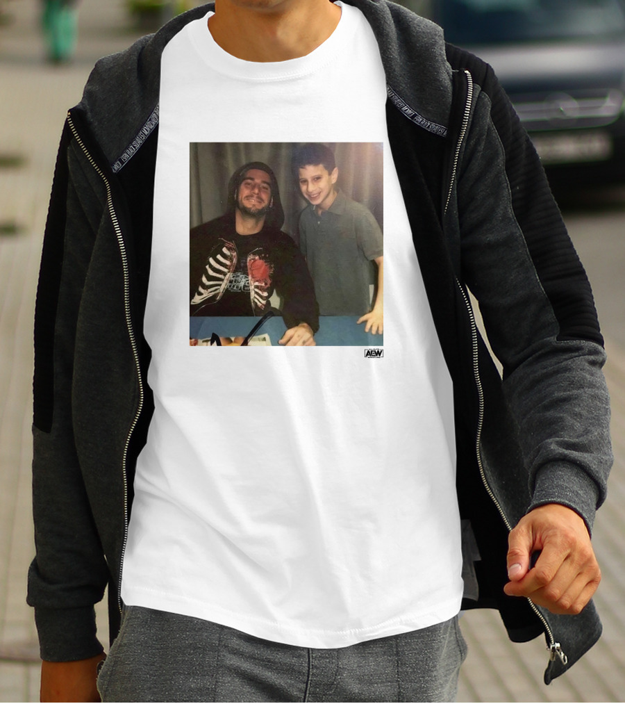AEW Wrestling Photo Young MJF With CM Punk Retro Moment T-Shirt