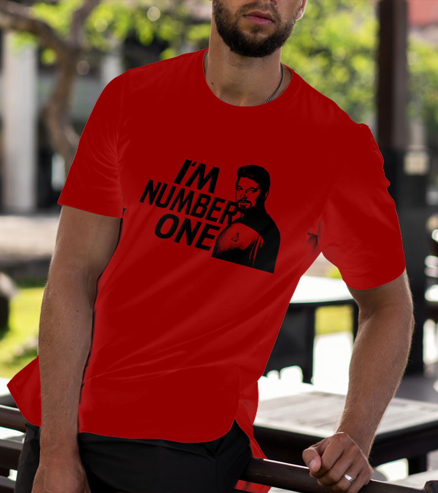 Star Trek I'm Number One Jonathan Frakes Red Crewneck T-Shirt