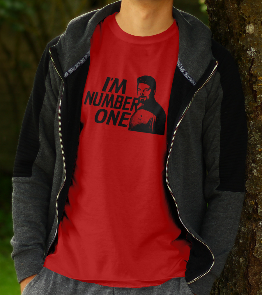 Star Trek I'm Number One Jonathan Frakes Red Crewneck T-Shirt