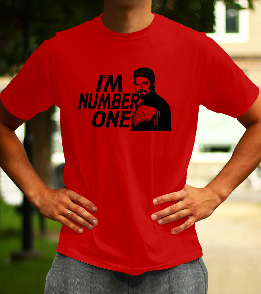 Star Trek I'm Number One Jonathan Frakes Red Crewneck T-Shirt