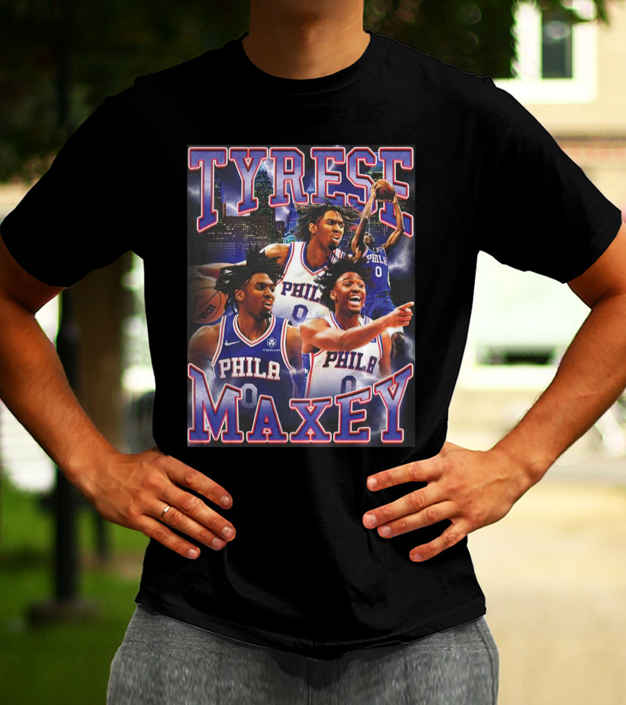TYRESE MAXEY PHILA NBA Basketball Player T-Shirt