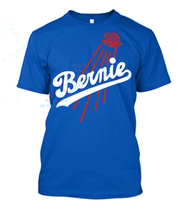 Bernie Sanders Dodgers Logo Rose T-Shirt