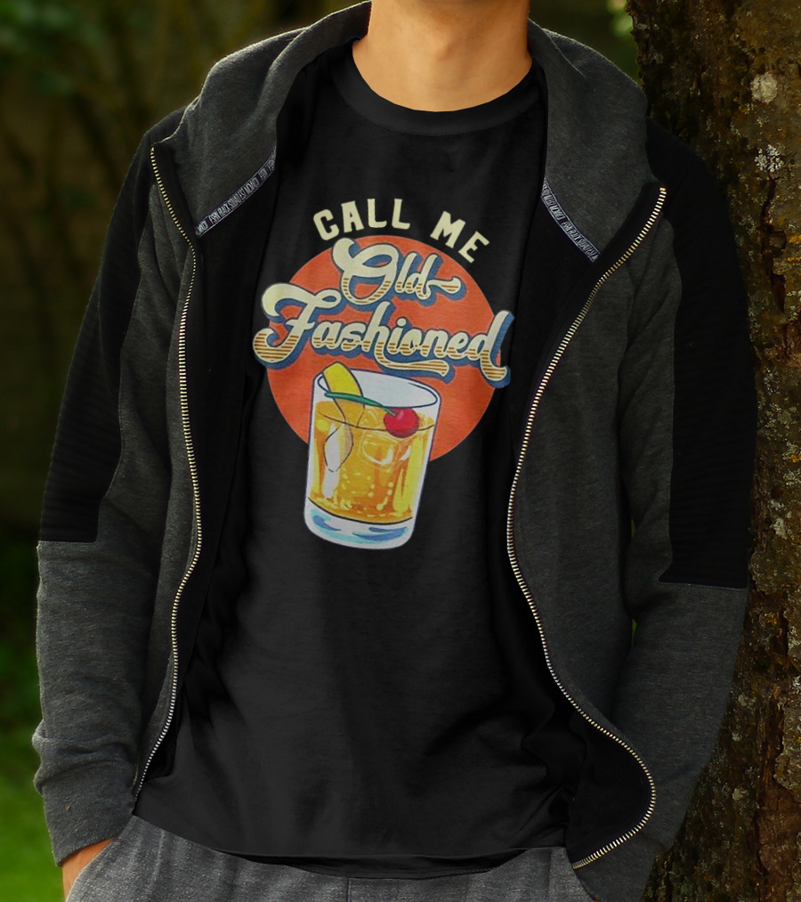 Call Me Old Fashioned Cocktail Retro Drink T-Shirt