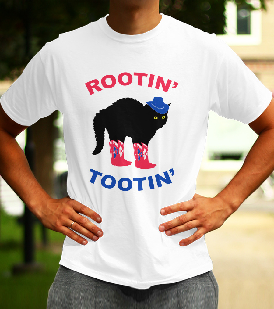Rootin' Tootin' Cat With Cowboy Hat And Boots T-Shirt