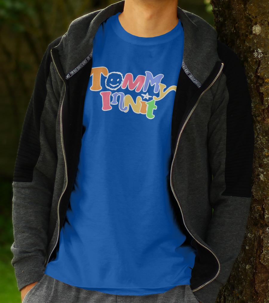 TommyInnit Colorful Text Design With Smiley Face And Star T-Shirt