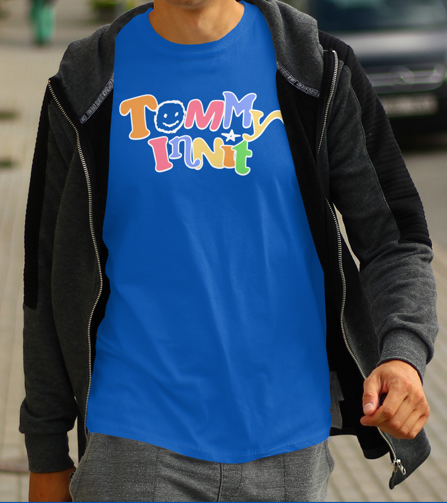 TommyInnit Colorful Text Design With Smiley Face And Star T-Shirt