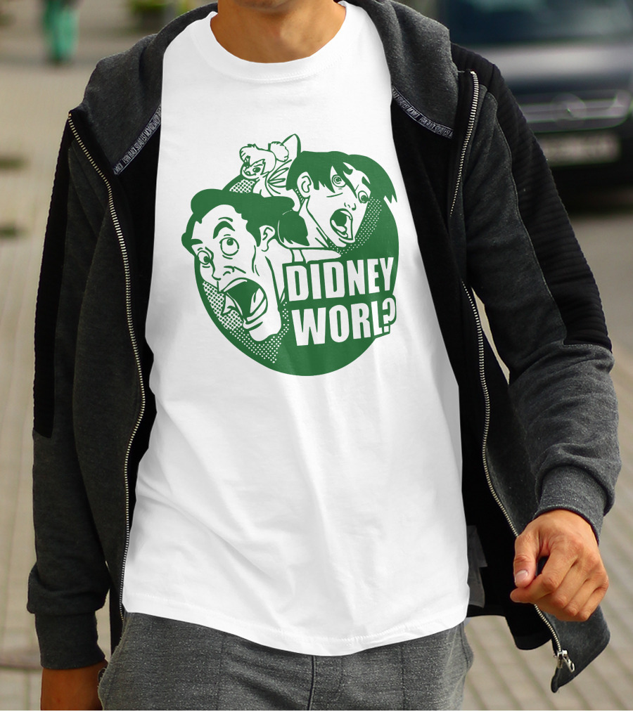 DIDNEY WORL Disney Parody Characters Reaction T-Shirt