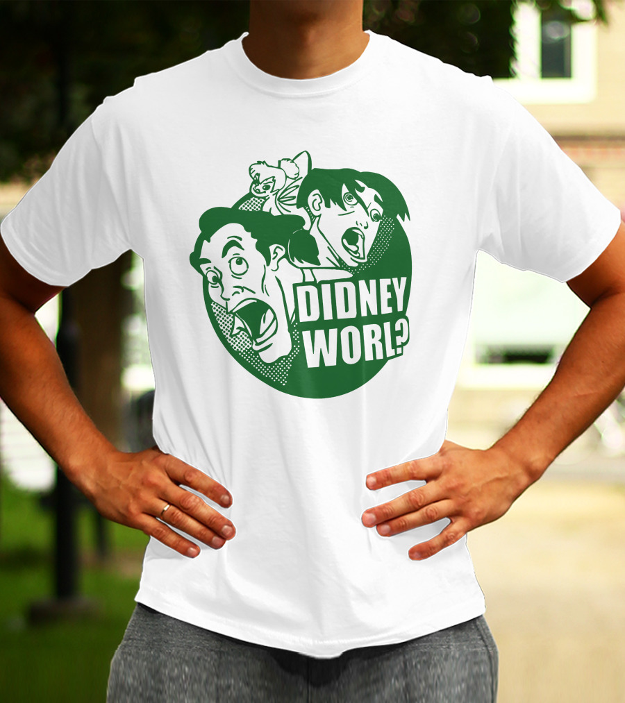 DIDNEY WORL Disney Parody Characters Reaction T-Shirt
